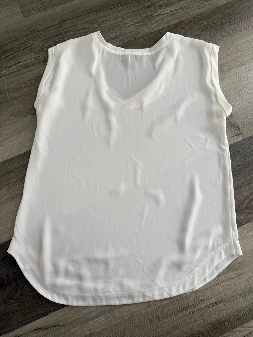 J. Crew Cream Layered Chiffon Cap-Sleeve Blouse
